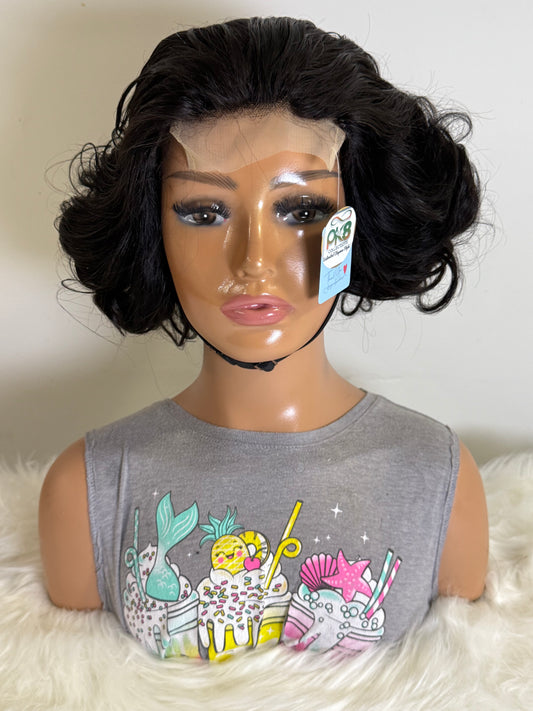 Voluminous Bob Wig | 4x4 Closure | Soft Curls | 100% Human Hair